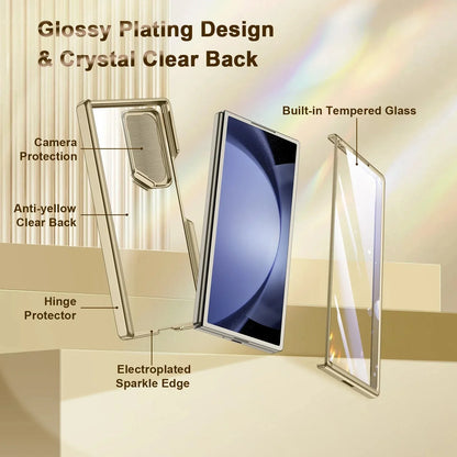 CrystalGuard Z Fold 6 Clear Camera Cover Kickstand Case theroxymob
