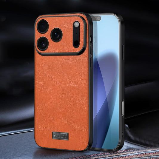 Shockproof TPU Hybrid Handmade Leather Phone Case For iPhone 17 / 16 / 15 / 14