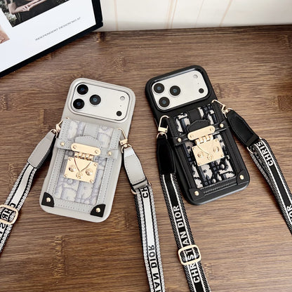 Fashion Dior Crossbody Phone Case iPhone 13-17 Series