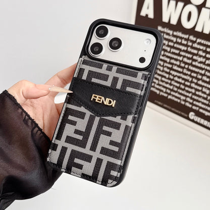 Luxury Card Holder iPhone Case for 12-17 series