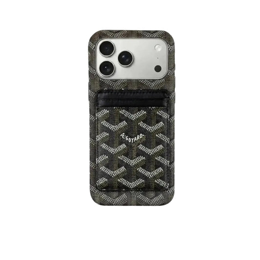 Black Premium GD iPhone MagSafe Case with Cardholder for iPhone 13-18 Pro & Pro Max