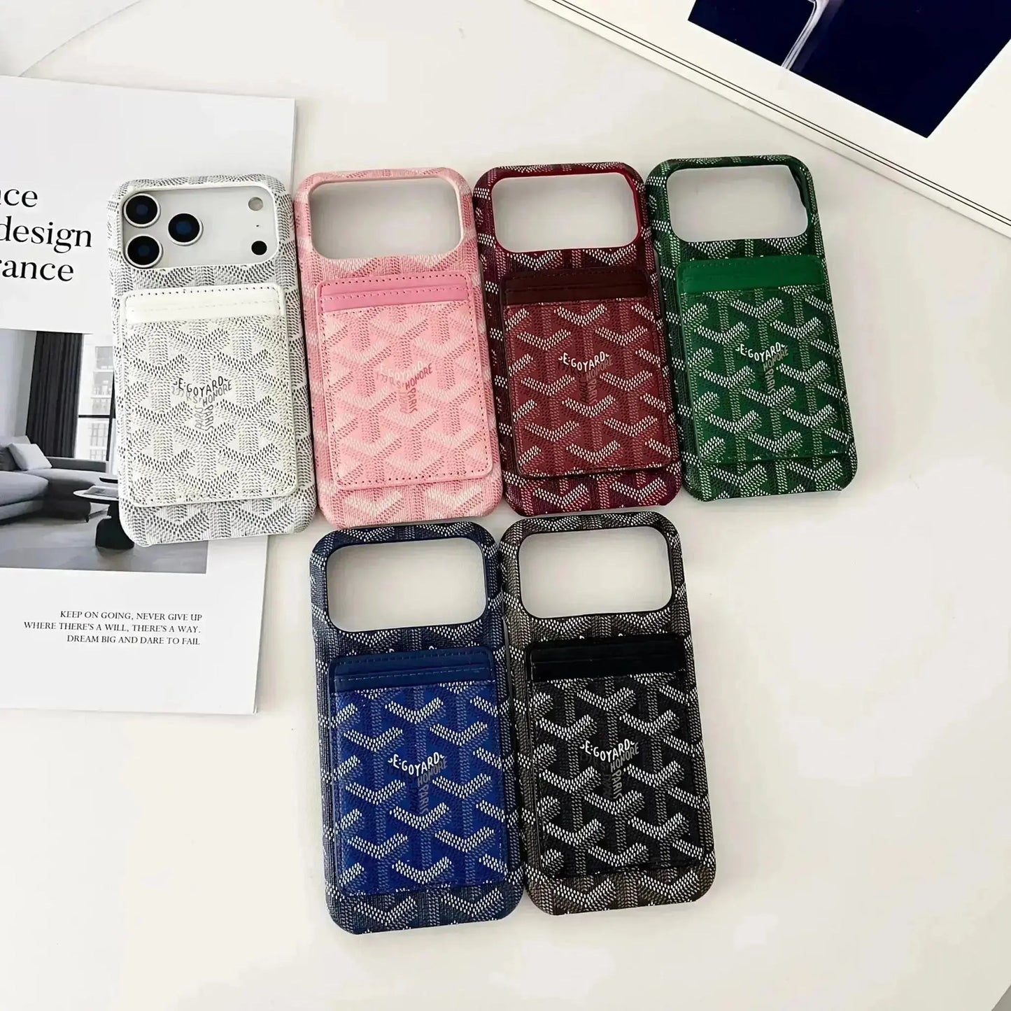 Pink Premium GD iPhone MagSafe Case with Cardholder