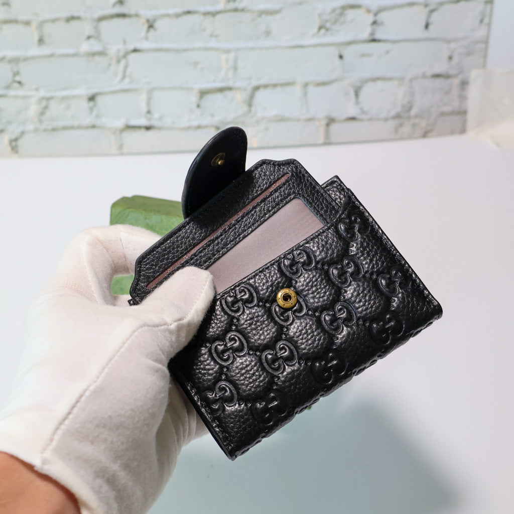 Mens Gucci Wallet Black Genuine Leather