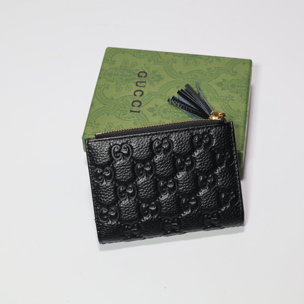 Mens Gucci Wallet Black Genuine Leather