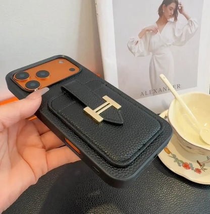 Designer Wallet Pocket Case with Ring - iPhone 12-18 Pro & Pro Max