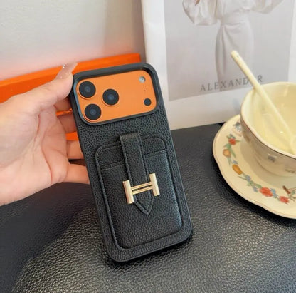 Designer Wallet Pocket Case with Ring - iPhone 12-18 Pro & Pro Max