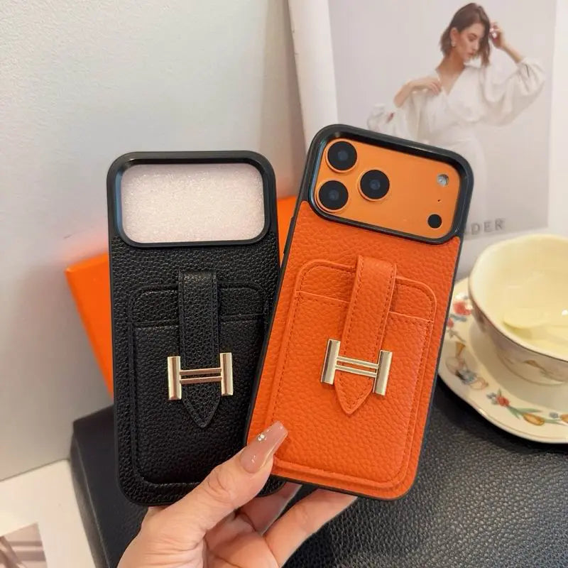 Designer Wallet Pocket Case with Ring - iPhone 12-18 Pro & Pro Max