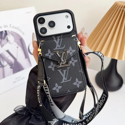 Leather Wallet Card Holder Phone Case For iPhone 12-18 Pro & Pro Max
