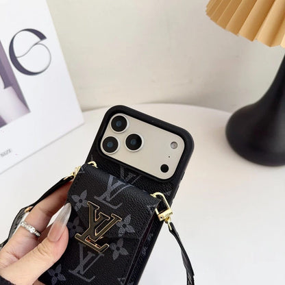 Leather Wallet Card Holder Phone Case For iPhone 12-18 Pro & Pro Max