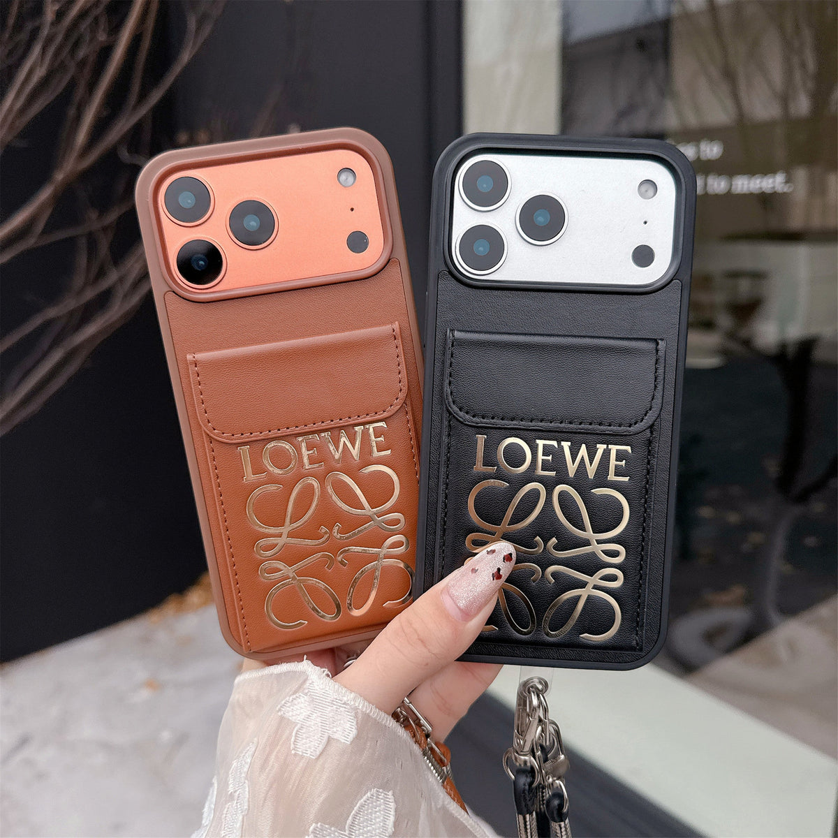 Premium LE Case with Shoulder Strap For Iphone 12-18 Pro & Pro Max