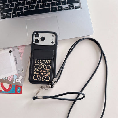Premium LE Case with Shoulder Strap For Iphone 12-18 Pro & Pro Max