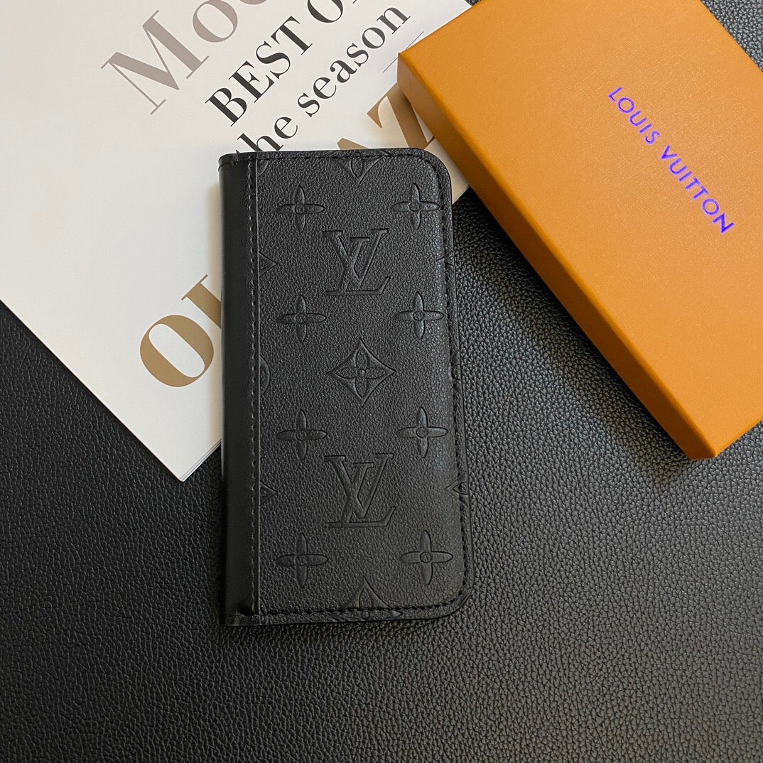 MONOGRAM LEATHER CARD COVER GALAXY CASE FOR SAMSUNG Roxy New