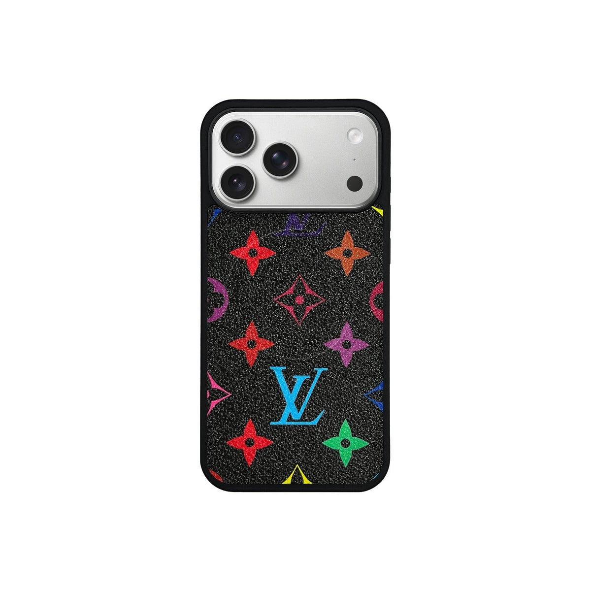 LV Black Multi-Color Monogram MagSafe Case for iPhone 12-18 Pro & Pro Max