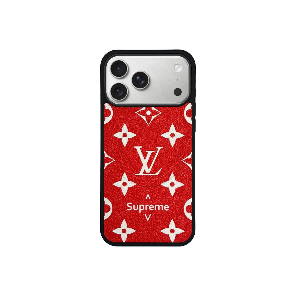 LV Red Monogram MagSafe Case for iPhone 12-18 Pro & Pro Max