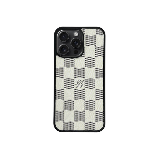 LV White Classic MagSafe Case for iPhone 12-18 Pro & Pro Max