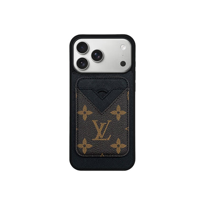 Set Magsafe Cardholder LV Monogram with Case For iPhone 12-18 Pro & Pro Max