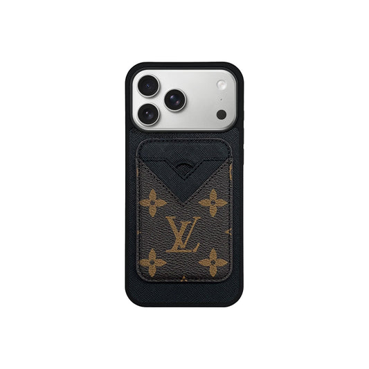 Set Magsafe Cardholder LV Monogram with Case For iPhone 12-18 Pro & Pro Max