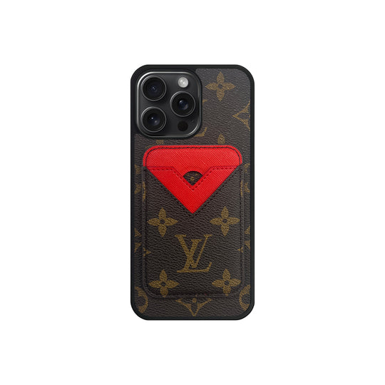 Set Magsafe Cardholder LV Monogram with Case For iPhone 12-18 Pro & Pro Max
