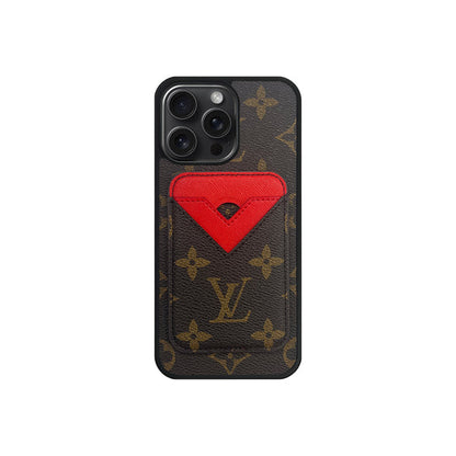 Set Magsafe Cardholder LV Monogram with Case For iPhone 12-18 Pro & Pro Max