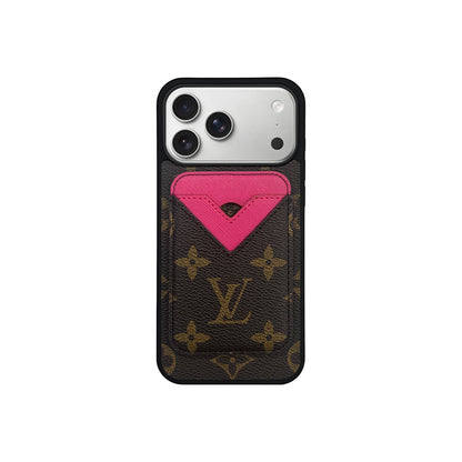 Set Magsafe Cardholder LV Monogram with Case For iPhone 12-18 Pro & Pro Max