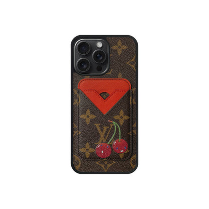 Set Magsafe Cardholder LV Monogram with Case For iPhone 12-18 Pro & Pro Max