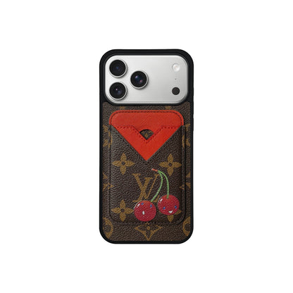 Set Magsafe Cardholder LV Monogram with Case For iPhone 12-18 Pro & Pro Max