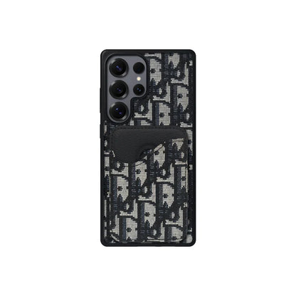 Dior-Inspired Oblique Jacquard Magnetic Cardholder Case | Samsung Galaxy S Series