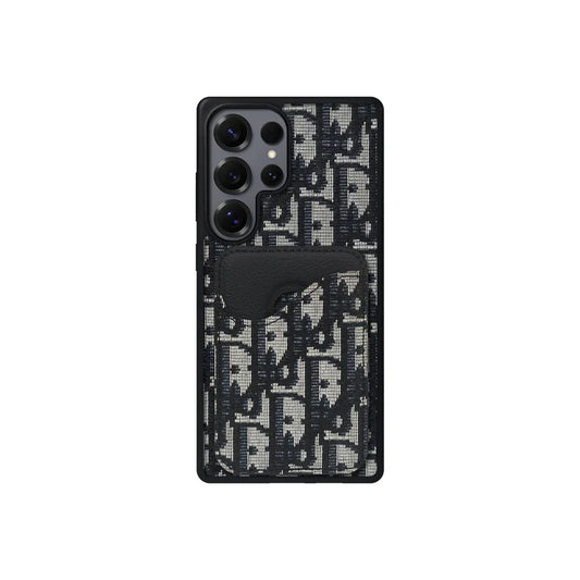 Dior-Inspired Oblique Jacquard Magnetic Cardholder Case | Samsung Galaxy S Series