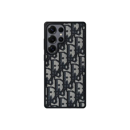 Dior-Inspired Oblique Jacquard Case for Samsung Galaxy S21-S26 Series