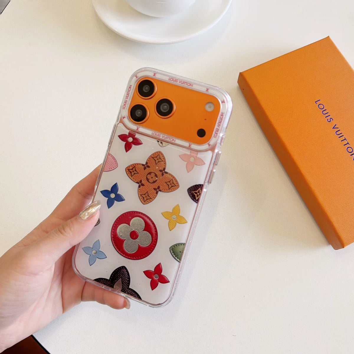 Multicolor Monogram White Louis Vuittin Case for iPhone 13-18 Pro & Pro Max
