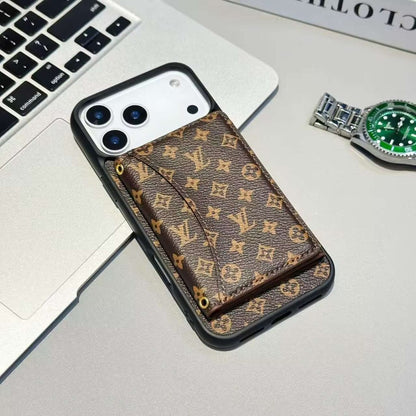 Luxury Card Holder Wallet LV Style Phone Case for iPhone 12-18 Pro & Pro Max