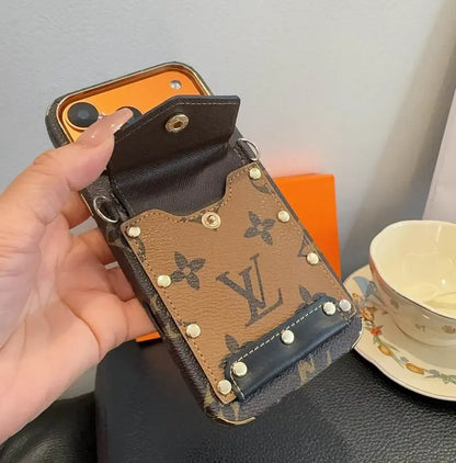 Luxury LV Phone Case with Strap For iPhone 12-18 Pro & Pro Max