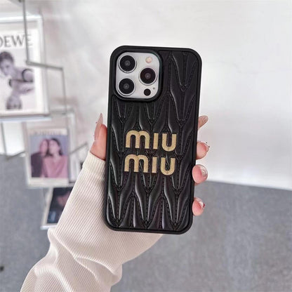 Luxury Miu Miu Brand Phone Case for iPhone 13-17