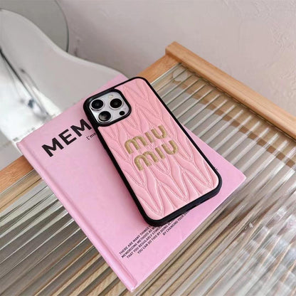 Luxury Miu Miu Brand Phone Case for iPhone 13-17