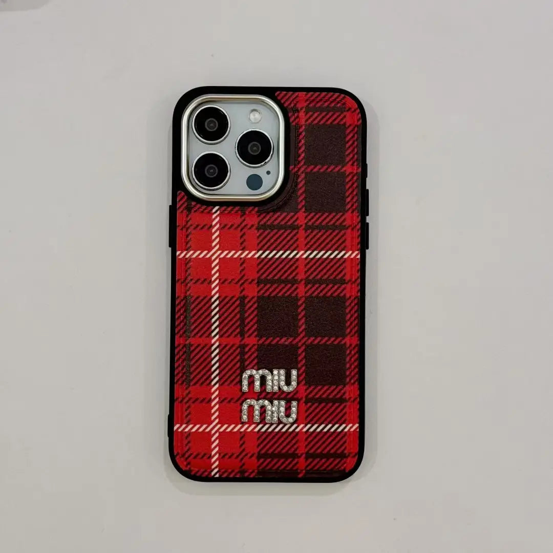 Strong Luxury Miu Miu Brand Phone Case for iPhone 13-17
