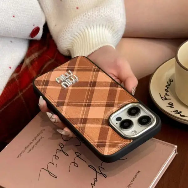 Strong Luxury Miu Miu Brand Phone Case for iPhone 13-17