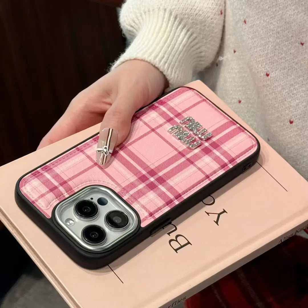 Strong Luxury Miu Miu Brand Phone Case for iPhone 13-17