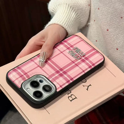 Strong Luxury Miu Miu Brand Phone Case for iPhone 13-17