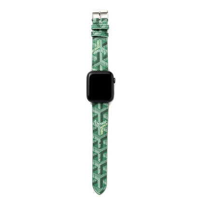 Luxury Green GYD Monogram Watch Strap for Apple Watch