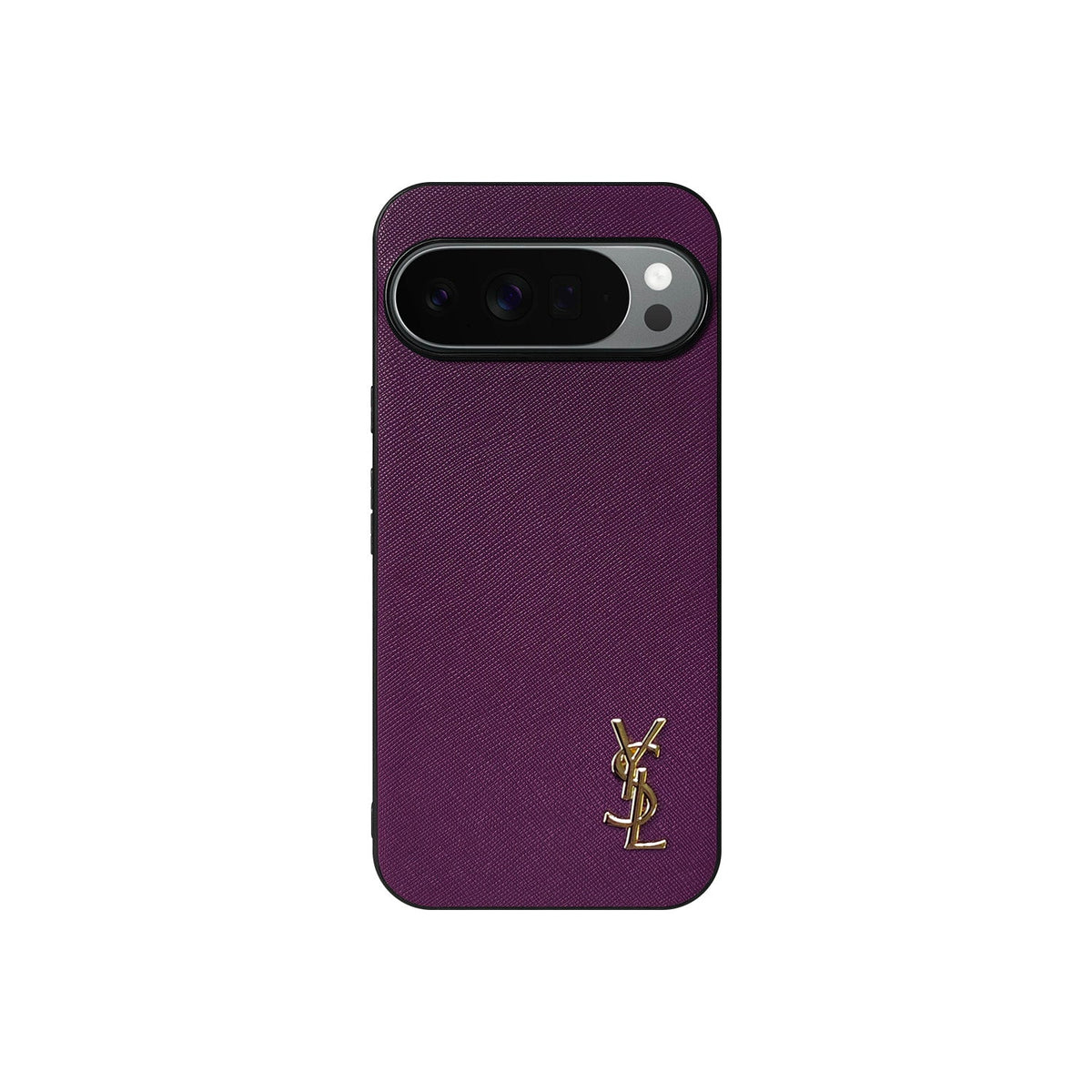 YSL Luxury Leather Case in Classic Purple For Google Pixel