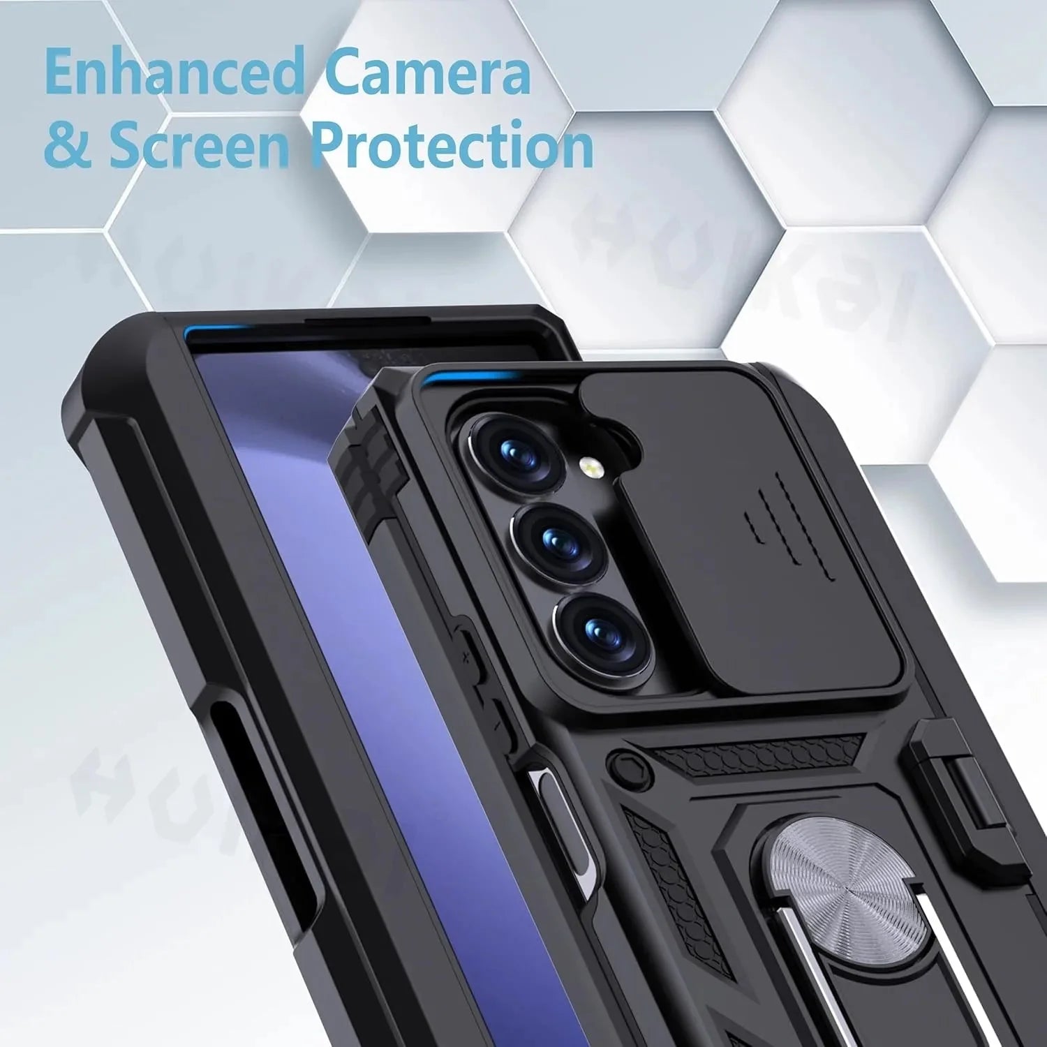 Extreme Z Fold 6, 5, 4 Shockproof Ring Stand Cam Slide Case theroxymob