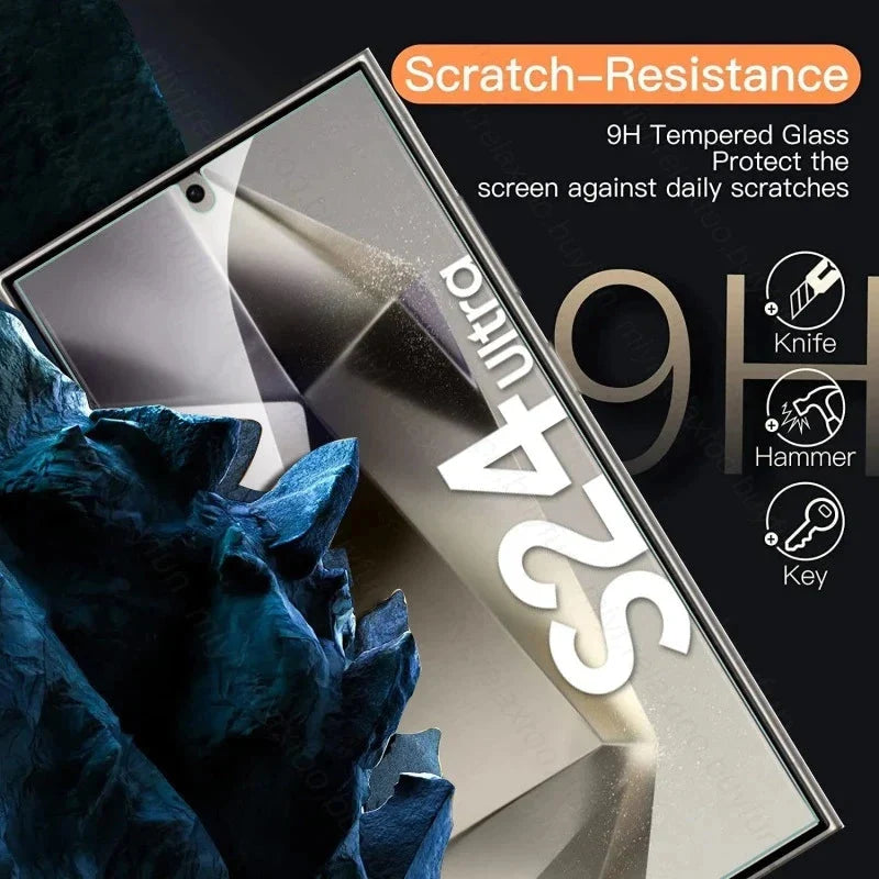 4In1 HD Tempered Glass Case For Samsung Galaxy S24 Series CaseSpot