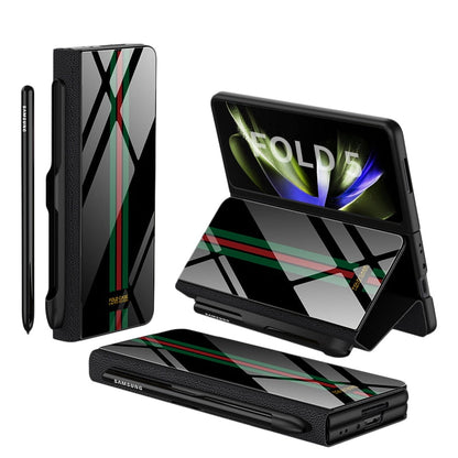 Shockproof Armor Case  Case Glass Cover Stand Insert Card Leather Case for Samsung Galaxy Z Fold 5/4 CaseSpot