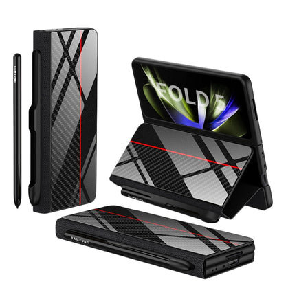 Shockproof Armor Case  Case Glass Cover Stand Insert Card Leather Case for Samsung Galaxy Z Fold 5/4 CaseSpot