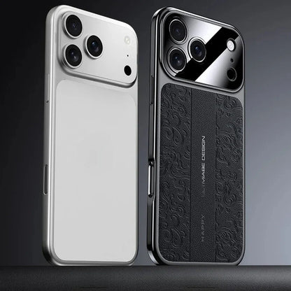 Luxurious Leather Electroplated Case For iPhone 14 To 17
