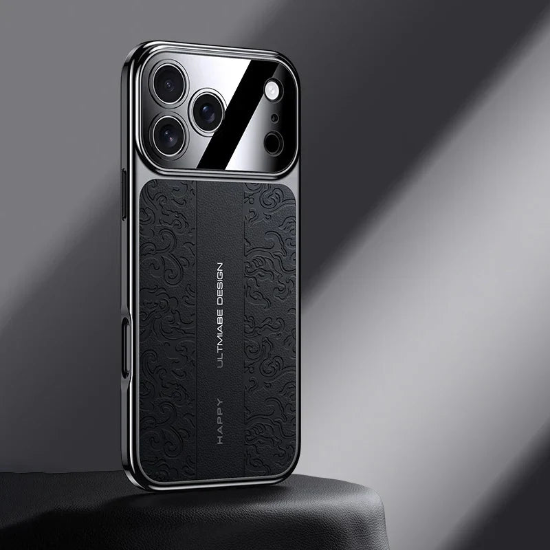 Luxurious Leather Electroplated Case For iPhone 14 To 17