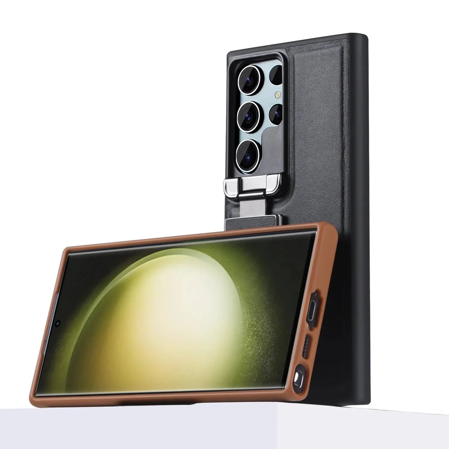 Business Leather Stand Holder Kickstand Camera Lens Flip Case For Samsung Galaxy S24 S23 CaseSpot