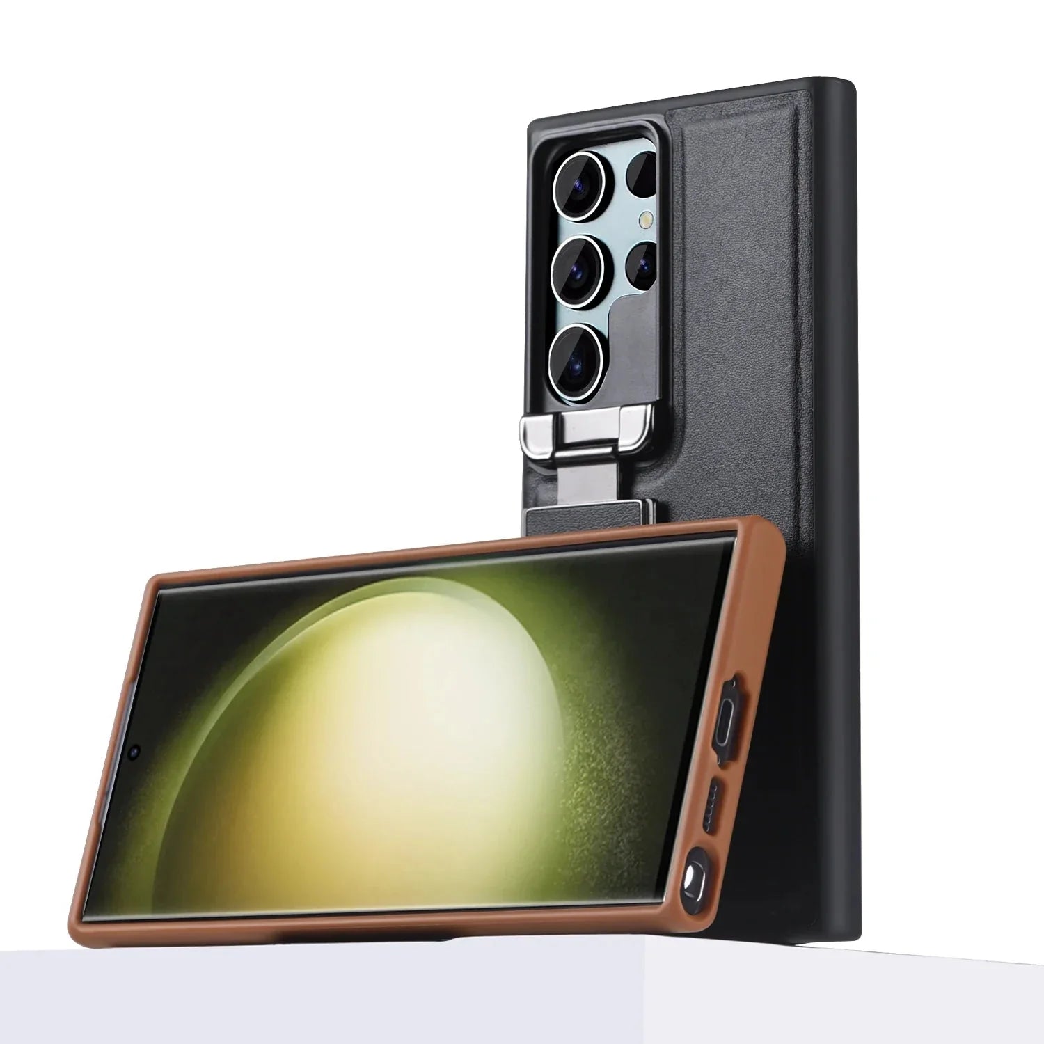 Business Leather Stand Holder Kickstand Camera Lens Flip Case For Samsung Galaxy S24 S23 CaseSpot