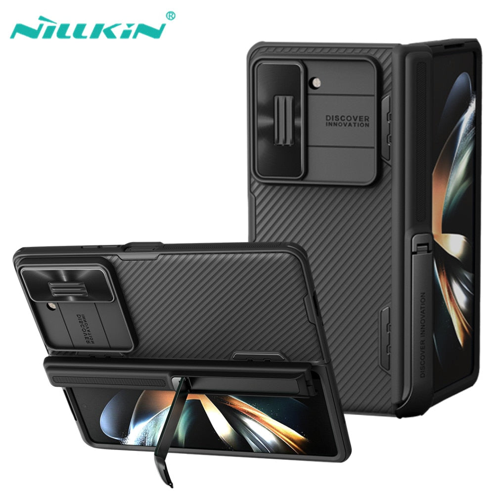 For Samsung Galaxy Z Fold 5 /4 Case  Fold Case With Kickstand With S-Pen Pocket Slide Camera Back Protector Cover CaseSpot