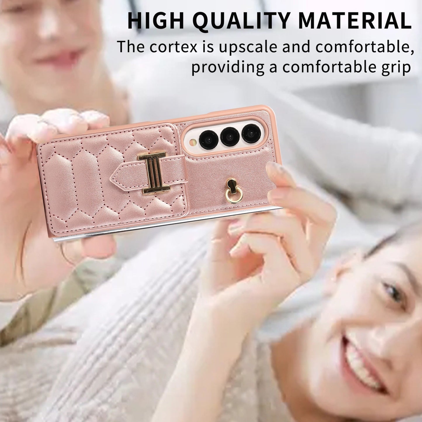 Crossbody Lanyard Phone Case With Wrist Strap And 2 Cards Holder And kicKstand for Samsung Galaxy Z Fold 5 /Fold4 CaseSpot